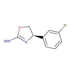 NC1=N[C@H](c2cccc(Br)c2)CO1 ZINC000083964423