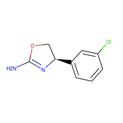 NC1=N[C@H](c2cccc(Cl)c2)CO1 ZINC000083965051