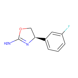 NC1=N[C@H](c2cccc(F)c2)CO1 ZINC000083964406
