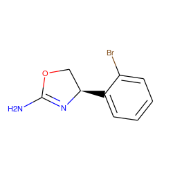 NC1=N[C@H](c2ccccc2Br)CO1 ZINC000083952642