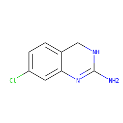 NC1=Nc2cc(Cl)ccc2CN1 ZINC000013488370