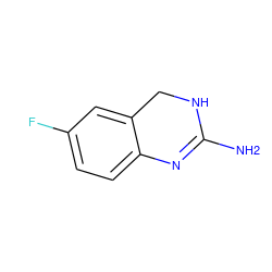 NC1=Nc2ccc(F)cc2CN1 ZINC000029131192