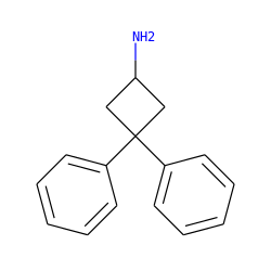 NC1CC(c2ccccc2)(c2ccccc2)C1 ZINC000001845254