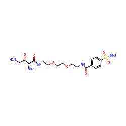 NCC(=O)[C@@H](N)C(=O)NCCOCCOCCNC(=O)c1ccc(S(N)(=O)=O)cc1 ZINC000036288873