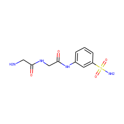 NCC(=O)NCC(=O)Nc1cccc(S(N)(=O)=O)c1 ZINC000013800620