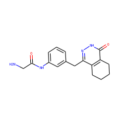 NCC(=O)Nc1cccc(Cc2n[nH]c(=O)c3c2CCCC3)c1 ZINC000169180401