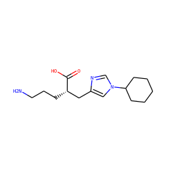 NCCC[C@@H](Cc1cn(C2CCCCC2)cn1)C(=O)O ZINC000169698738