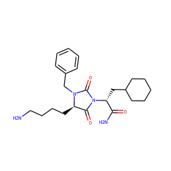 NCCCC[C@@H]1C(=O)N([C@H](CC2CCCCC2)C(N)=O)C(=O)N1Cc1ccccc1 ZINC000026383600