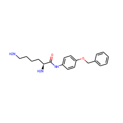 NCCCC[C@H](N)C(=O)Nc1ccc(OCc2ccccc2)cc1 ZINC000040918787