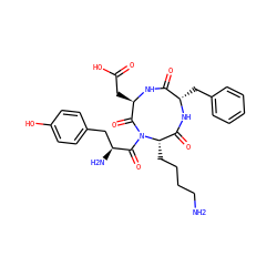 NCCCC[C@H]1C(=O)N[C@@H](Cc2ccccc2)C(=O)N[C@H](CC(=O)O)C(=O)N1C(=O)[C@@H](N)Cc1ccc(O)cc1 ZINC000026258060