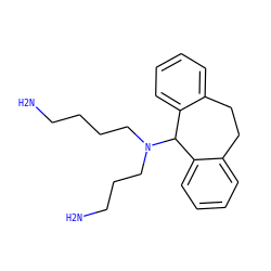 NCCCCN(CCCN)C1c2ccccc2CCc2ccccc21 ZINC000040762637