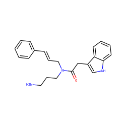 NCCCN(C/C=C/c1ccccc1)C(=O)Cc1c[nH]c2ccccc12 ZINC000028825824