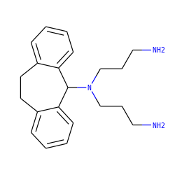 NCCCN(CCCN)C1c2ccccc2CCc2ccccc21 ZINC000299854652