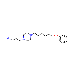 NCCCN1CCN(CCCCCCOc2ccccc2)CC1 ZINC000103192318