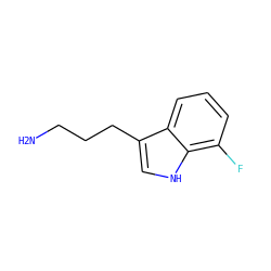 NCCCc1c[nH]c2c(F)cccc12 ZINC000003698467