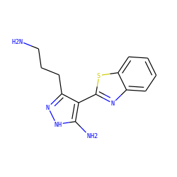 NCCCc1n[nH]c(N)c1-c1nc2ccccc2s1 ZINC000032626950
