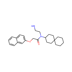 NCCN(C(=O)COc1ccc2ccccc2c1)C1CCC2(CCCCC2)CC1 ZINC000028825795