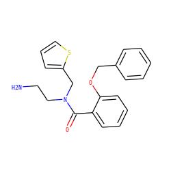 NCCN(Cc1cccs1)C(=O)c1ccccc1OCc1ccccc1 ZINC000034873659