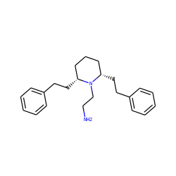 NCCN1[C@H](CCc2ccccc2)CCC[C@@H]1CCc1ccccc1 ZINC000103301413