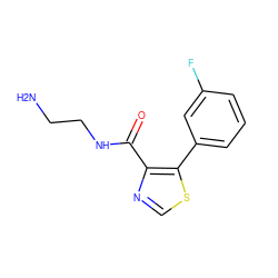 NCCNC(=O)c1ncsc1-c1cccc(F)c1 ZINC000002555369