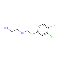 NCCNCCc1ccc(Cl)c(Cl)c1 ZINC000022924839