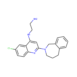 NCCNc1cc(N2CCCc3ccccc3C2)nc2ccc(Cl)cc12 ZINC000205306193