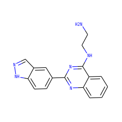 NCCNc1nc(-c2ccc3[nH]ncc3c2)nc2ccccc12 ZINC000299827764