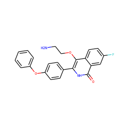 NCCOc1c(-c2ccc(Oc3ccccc3)cc2)[nH]c(=O)c2cc(F)ccc12 ZINC000114713129