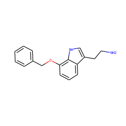 NCCc1c[nH]c2c(OCc3ccccc3)cccc12 ZINC000000039096