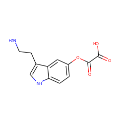 NCCc1c[nH]c2ccc(OC(=O)C(=O)O)cc12 ZINC000001705197