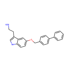NCCc1c[nH]c2ccc(OCc3ccc(-c4ccccc4)cc3)cc12 ZINC000095597064