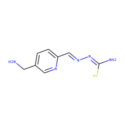 NCc1ccc(/C=N/N=C(/N)S)nc1 ZINC000013756697