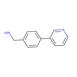 NCc1ccc(-c2cccnc2)cc1 ZINC000008699699