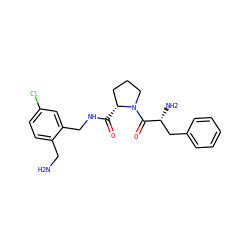 NCc1ccc(Cl)cc1CNC(=O)[C@@H]1CCCN1C(=O)[C@H](N)Cc1ccccc1 ZINC000053165200