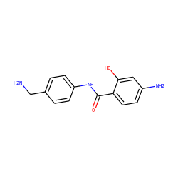 NCc1ccc(NC(=O)c2ccc(N)cc2O)cc1 ZINC000084615629