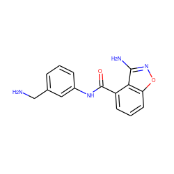 NCc1cccc(NC(=O)c2cccc3onc(N)c23)c1 ZINC000084706522