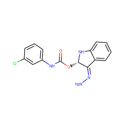 NN=C1c2ccccc2N[C@H]1OC(=O)Nc1cccc(Cl)c1 ZINC000102424610