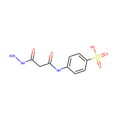 NNC(=O)CC(=O)Nc1ccc(S(=O)(=O)O)cc1 ZINC000299822556