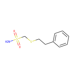 NS(=O)(=O)CSCCc1ccccc1 ZINC000013832213
