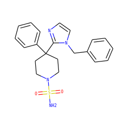 NS(=O)(=O)N1CCC(c2ccccc2)(c2nccn2Cc2ccccc2)CC1 ZINC000096310710