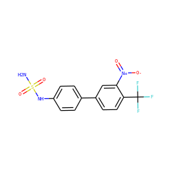 NS(=O)(=O)Nc1ccc(-c2ccc(C(F)(F)F)c([N+](=O)[O-])c2)cc1 ZINC000028712018