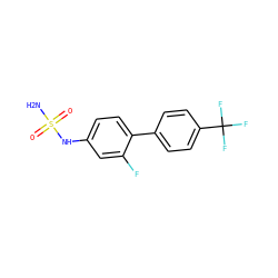 NS(=O)(=O)Nc1ccc(-c2ccc(C(F)(F)F)cc2)c(F)c1 ZINC000028711991