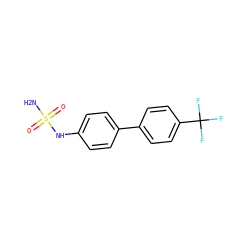 NS(=O)(=O)Nc1ccc(-c2ccc(C(F)(F)F)cc2)cc1 ZINC000028711911