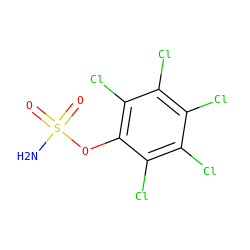 NS(=O)(=O)Oc1c(Cl)c(Cl)c(Cl)c(Cl)c1Cl ZINC000013520249