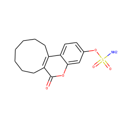 NS(=O)(=O)Oc1ccc2c3c(c(=O)oc2c1)CCCCCCC3 ZINC000034775187