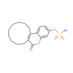NS(=O)(=O)Oc1ccc2c3c(c(=O)oc2c1)CCCCCCCCC3 ZINC000473135825