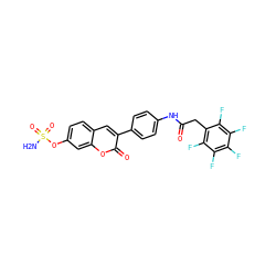NS(=O)(=O)Oc1ccc2cc(-c3ccc(NC(=O)Cc4c(F)c(F)c(F)c(F)c4F)cc3)c(=O)oc2c1 ZINC001772615555