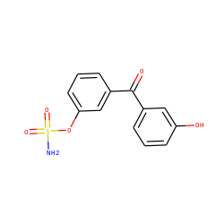 NS(=O)(=O)Oc1cccc(C(=O)c2cccc(O)c2)c1 ZINC000013444966
