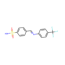 NS(=O)(=O)c1ccc(/C=N/c2ccc(C(F)(F)F)cc2)cc1 ZINC000029132091