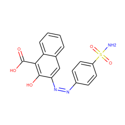 NS(=O)(=O)c1ccc(/N=N\c2cc3ccccc3c(C(=O)O)c2O)cc1 ZINC000013099120